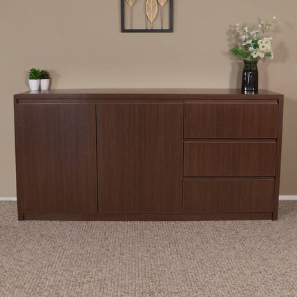 Dressoir melamine walnoot 160cm Cassie