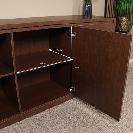 Dressoir melamine walnoot 200cm Cassie