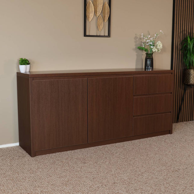 Dressoir melamine walnoot 180cm Cassie