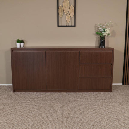 Dressoir melamine walnoot 180cm Cassie