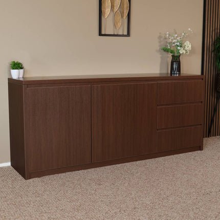 Dressoir melamine walnoot 200cm Cassie