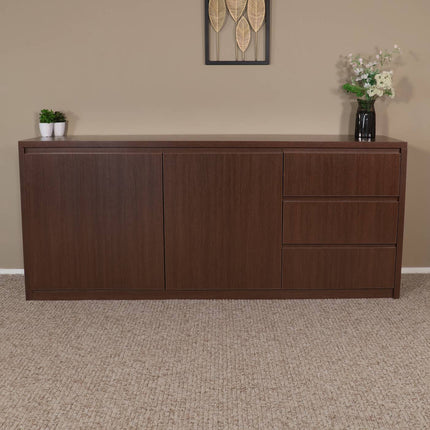 Dressoir melamine walnoot 200cm Cassie