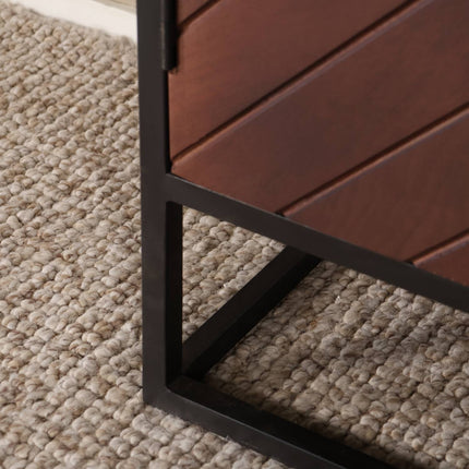 Dressoir visgraat mangohout 200cm walnoot Cody