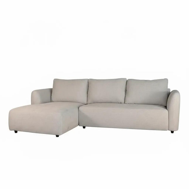 Hoekbank Hudson 280cm chenille grijs links