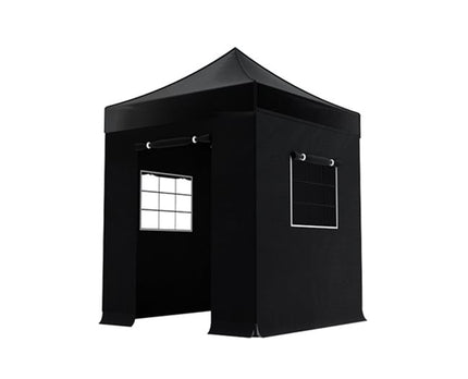 Easy up 2x2m zwart met zijwanden