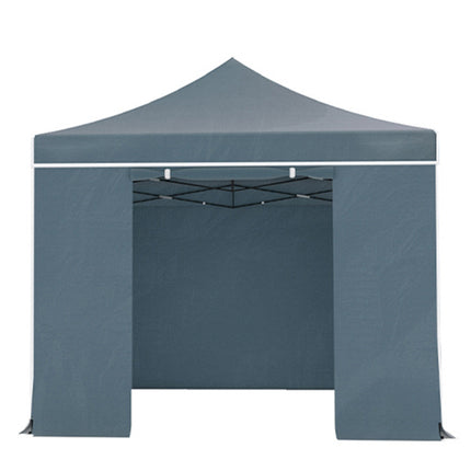 Easy up 3x3m grijs met zijwanden