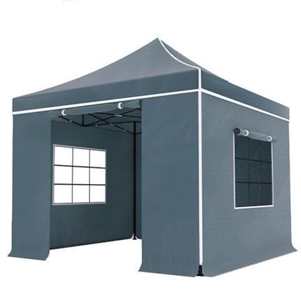 Easy up 3x3m grijs met zijwanden