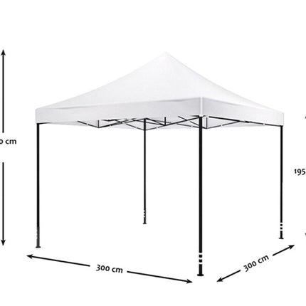 Easy up 3x3m wit zonder zijwanden