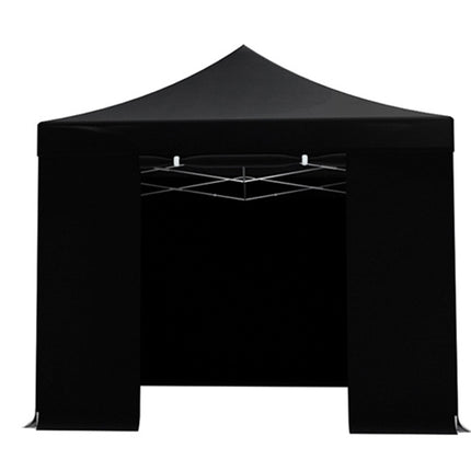 Easy up 3x3m zwart met zijwanden