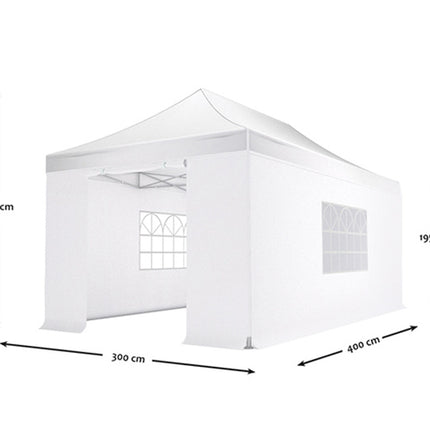 Easy up 3x4,5m wit 40mm met zijwanden