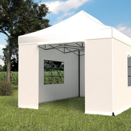 Easy up 3x4,5m wit met zijwanden