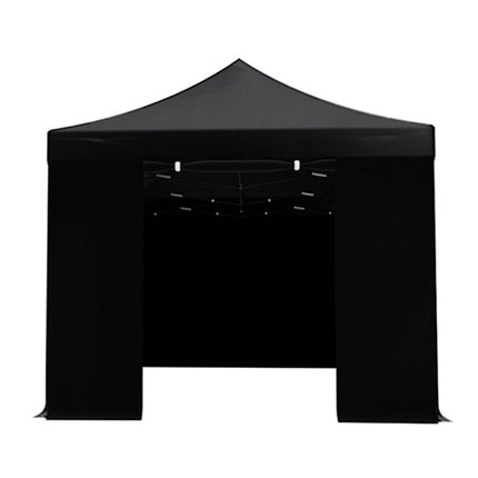 Easy up 3x4,5m zwart met zijwanden