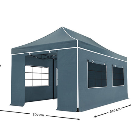 Easy up 3x6m grijs met zijwanden