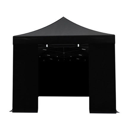 Easy up 3x6m zwart met zijwanden