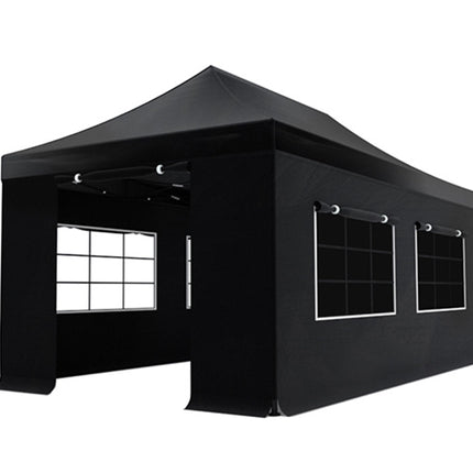 Easy up 3x6m zwart met zijwanden