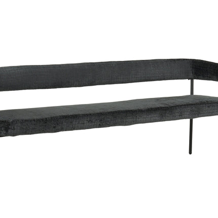 Eetkamerbank Meggie 180cm zwart chenille