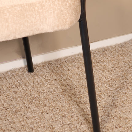 Eetkamerbank Meggie 160cm beige chenille