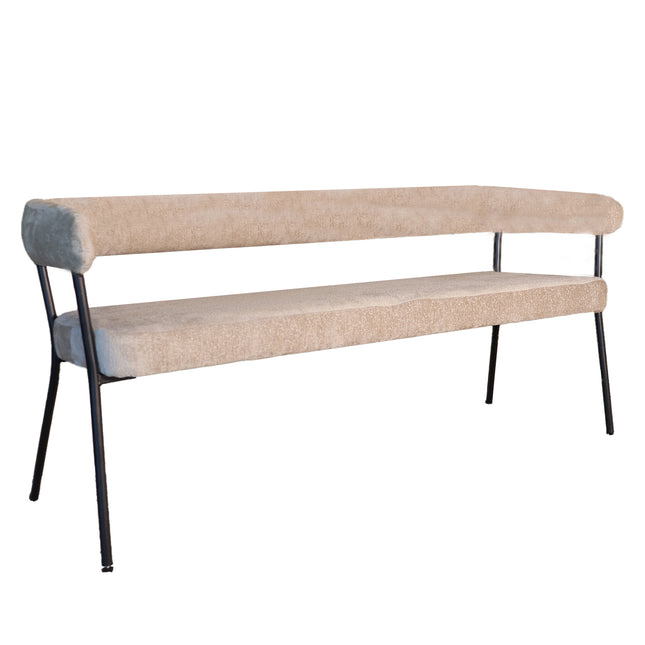 Eetkamerbank Meggie 160cm beige chenille
