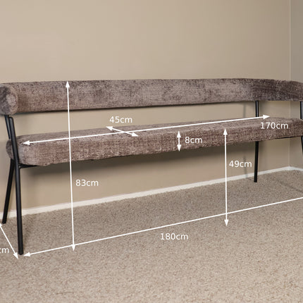 Eetkamerbank Meggie 180cm taupe chenille
