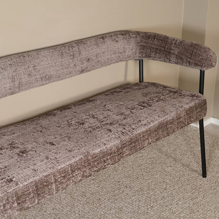 Eetkamerbank Meggie 180cm taupe chenille