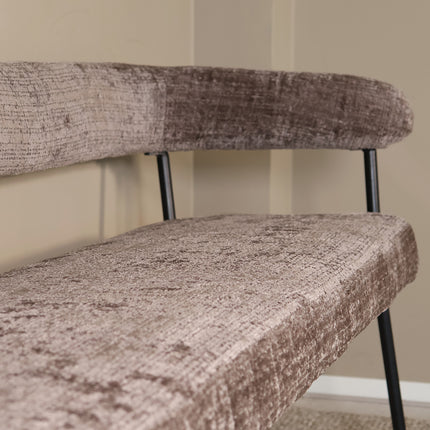 Eetkamerbank Meggie 180cm taupe chenille