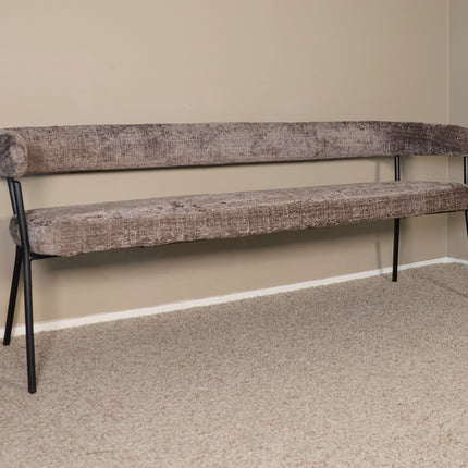 Eetkamerbank Meggie 180cm taupe chenille