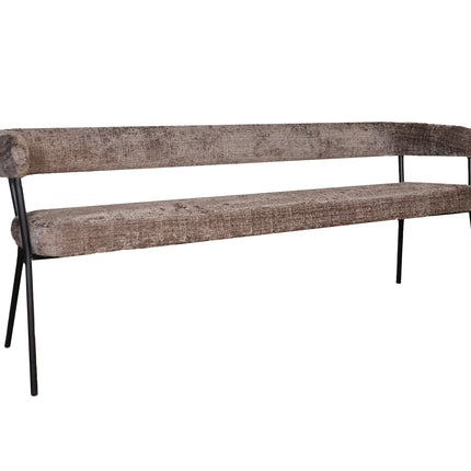 Eetkamerbank Meggie 180cm taupe chenille