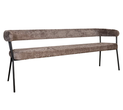 Eetkamerbank Meggie 180cm taupe chenille
