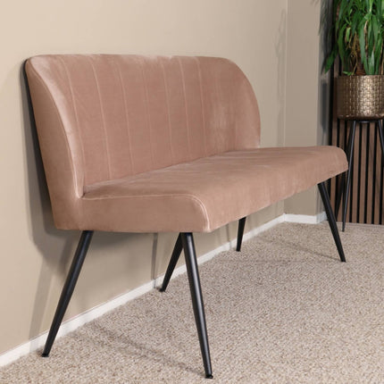 Eetkamerbank Sally 160cm champagne velvet