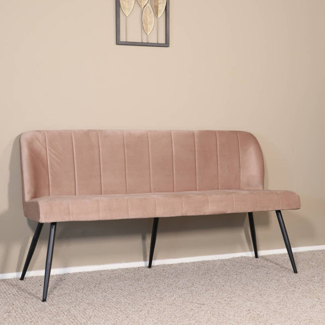 Eetkamerbank Sally 160cm champagne velvet