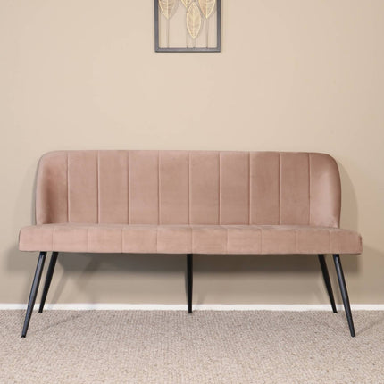 Eetkamerbank Sally 160cm champagne velvet