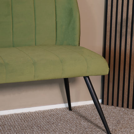 Eetkamerbank Sally 180cm groen velvet