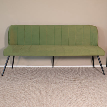 Eetkamerbank Sally 180cm groen velvet