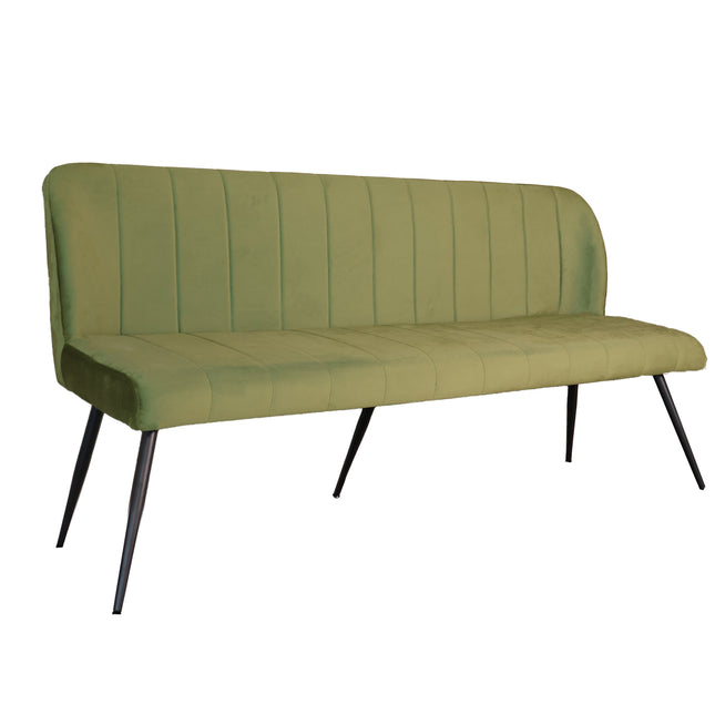 Eetkamerbank Sally 180cm groen velvet