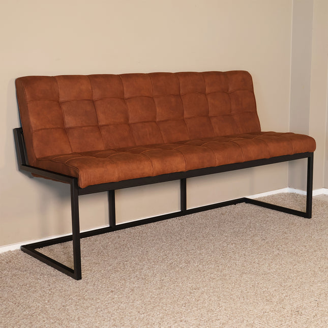 Eetkamerbank Vito 160cm cognac microvezel