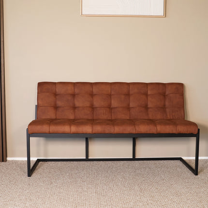 Eetkamerbank Vito 160cm cognac microvezel
