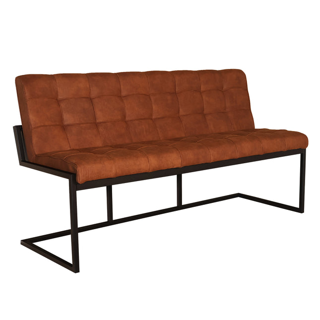 Eetkamerbank Vito 160cm cognac microvezel