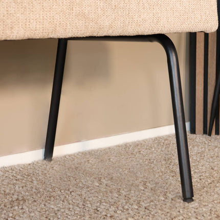 Eetkamerbank Wendy 180cm beige stof