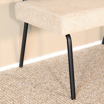 Eetkamerbank Wendy 180cm beige stof