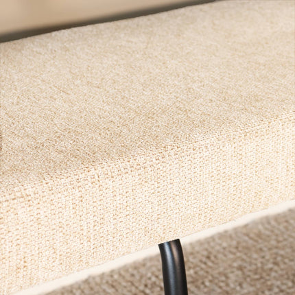 Eetkamerbank Wendy 180cm beige stof