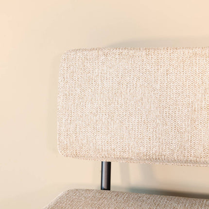 Eetkamerbank Wendy 180cm beige stof