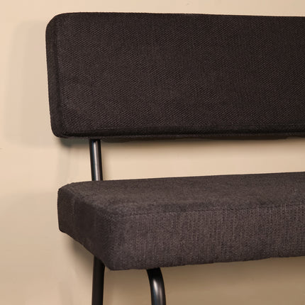 Eetkamerbank Wendy 180cm zwart stof