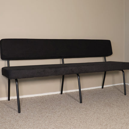 Eetkamerbank Wendy 180cm zwart stof
