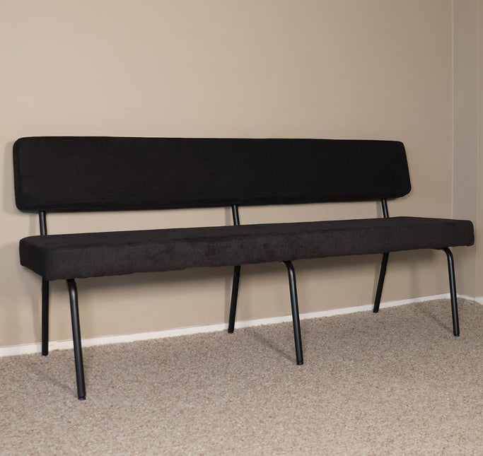 Eetkamerbank Wendy 180cm zwart stof