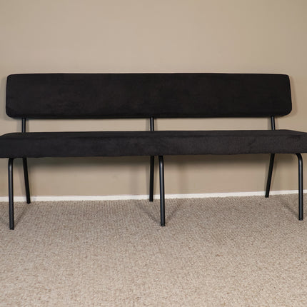 Eetkamerbank Wendy 180cm zwart stof