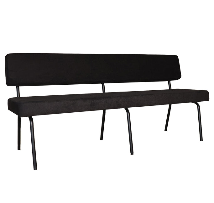 Eetkamerbank Wendy 180cm zwart stof