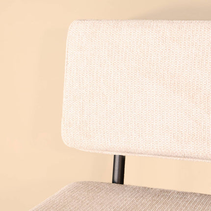 Eetkamerbank Wendy 220cm zand stof