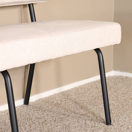 Eetkamerbank Wendy 220cm zand stof