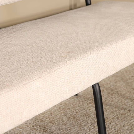 Eetkamerbank Wendy 220cm zand stof