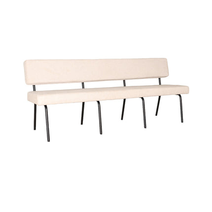 Eetkamerbank Wendy 220cm zand stof